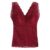 Fashion Ladies Lace Flower Vest With Chest Pad Long V-Neck Sleeveless Solid Color Tank Tops