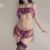 Hot Women Erotic Sexy Lingerie LaceSuspender Skirt 3 Piece Set BacklessOpening Set Extremely Tempting Pure DesireTransparent