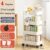 3/4 Tier Mobile Storage Rack Trolley Organizer With Wheels Plastic Kitchen Organizers Household Cart Mobile Trolley Bookshelf