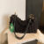 Pleated Flower Women’s Shoulder Handbag Fashionable Underarm Bag Large Capacity Crossbody Bag Cylinder Bag