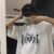 Women T Shirt Hip-Hop Loose Punk Letter Print Tops Tee Black T-shirt Female Summer T-shirt 90s Graphic Tee Female Cute Tops Tee