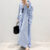 Plus Size New Women’s Gown Fashion Stripe Single Breasted Shirt Loose Casual Style Elegant Women’s Cotton Hemp Long Dress