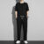 New Ice Silk Sports Set Men’s Summer Thin Tracksuit Men 2024 Casual Long Pants Short Sleeve T-shirt Quick Drying Clothes Sets
