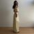 WhereMery Temperament Short Set Women’s Two Piece Set Bow Yellow Slim Fit and Beautiful Suspended Tank Top and Long Skirt Set