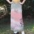 Xeemilo Cartoon Print Colorful Long Skirt Korean Fashion High-waist Straight Hip Skirts Summer Casual Streetwear Gradient Dress