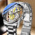 Fully Automatic Mechanical Watch for Men’s Watch Double Sided Transparent Hollow Waterproof and Luminous Quartz Watch for Men