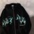 Vintage Zip Up Hoodies Women Y2k Harajuku Casual Letter Print Long Sleeve Loose Hooded Sweatshirts Goth Streetwear Jackets Coats