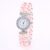 Fashionable And Versatile Exquisite Luxury LadiesΓÇÖ Pearl Chain Round Dial Diamond Edge Embroider Quartz Watch Suitable For Party