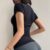 Women Stretchy Fitness T-shirt Women Outdoor Sports Skinny Short Sleeve Gym Running Quick Drying Breathable Yoga Short Tops