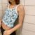 Gaojie Y2K printed Harajuku camisole top for women, T-shirt for spicy girls, beautiful and fashionable retro rock tight base shi