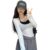 Women’s Camisole Top Two Piece Set Short Camisole with Slim Long Sleeves T-shirt in Summer