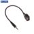 1pc 3.5mm Black Car AUX Audio Cable To USB Audio Cable Car Electronics for Play Music Car Audio Cable USB Headphone Converter