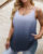 Plus Size Women’s New Casual Round Neck Gradient Color Camisole