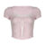 CIBBAR Cute Bow Bandage Cropped Top Kawaii y2k Sweet Coquette T-shirt Summer Casual Square Collar Tees Women Vintage 2000s Shirt