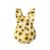 Baby Girls Sunflower Print Ruffle Trim Square Neck Crisscross Back Bodysuit Infant Newborn Fashion Summer Clothing