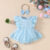 Baby’s Flower Embroidered Lace Splicing Romper Dress, ElegantSleeveless Dress, Infant &Toddler Girl’s Clothing For Summer .Gift