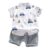 Summer Baby Clothes Set Boy Cotton Full Printed Short Sleeve Shirt Suits Infant Toddler kids Fashion Casual Outfits Travel Wear