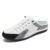 Men’s Summer Breathable New Style Slip-on Loafers Peep Toe Slippers Men’s Korean Fashion Canvas Lazy Half Slippers