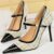 BIGTREE New Spring Fall 9.5cm 7cm High Heels Pumps Temperament Shallow Color Matching Pointed Toe Pearl One Word With Lady Shoes