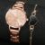 1 stylish and trendy women’s stainless steel strap quartz watch with 1 love bracelet suitable for daily decoration