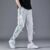 Fashion functional streamer overalls men’s thin loose-fitting nine-point pants Korean version of the trend of foot-binding casua