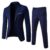 Men Blazers 3 Pieces Sets Business Suits Vest Pants Blue Coats Wedding Party 2024 Formal Elegant Jackets Korean Slim Suit