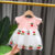Baby Girls Summer Short Sleeved Dress Patchwork Embroidery Dress Fashion Girls Dress For 0-3 Years Old