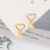 New Trend Metal Heart Stud Earrings for Women Punk Elegant Minimalist Smooth Love Eardrops Ear Girl Party Jewelry Gifts