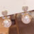 1Pair Minimalist Pearl Crystal Earrings For Women Temperament Fashion Rhinestone Flower Stud Earrings Party Wedding Jewelry