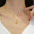 Necklace for Women Titanium Steel Light Luxury Full Diamond Micro-inlaid Zircon Wisp Empty Shell Pearl Necklace
