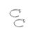 1Pair 316L Stainless Steel Fake Nose Ring for Women, C Shape Clip Lip Ring Cartilage Tragus Helix Ear Piercing Jewelry 6/8/10mm
