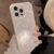 Cute White Bow Phone Case For iPhone 15 14 13 12 11 Pro Max Hanging Silicone Shockproof Bumper Cover 3D Three-dimensional Pearl