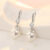Fine Silver COLOR Luxury Crystal Zircon Earrings Charms for Woman Engagement Wedding Jewelry gift