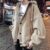 Hong Kong style autumn Korean style oversize youth cardigan Hong Kong style hooded sweater loose thickened fleece jacket men’s fashion