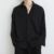 Summer thin ice silk shirt men’s long-sleeved street fashion high-grade ruffle handsome shirt men’s casual loose draping fashion