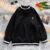 Youth retro simple color matching waffle round neck sweater men’s fashionable loose couple casual all-matching top