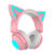 2021 New Girl Cute cat ears wireless cartoon Bluetooth headset ZW-068 gaming headset