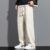 Summer ice silk thin pants men’s fashion brand casual wide-leg straight pants drape plus size solid color trendy Korean style trousers