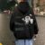 Cartoon Cartoon print hooded sweater men’s Japanese neutral style pullover spring and autumn loose sports hoodie