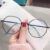 Enacolor Bezel Round Polygon Plain Lens Eyeglass Frame Anti-blue Light Eyeglasses Degree Free