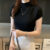 Spring Summer Women Knitted T-Shirts Short Sleeve Shirts Tops Female Elastic Slim Casual Knit Tee Crop Tops Women’s T-Shirts