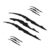 3PCS Monster Claw Sticker Car Hood Headlight Vinyl Sticker PVC Wolf Claw Marks Universal Auto Body Decoration Film for Auto Lamp