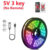 USB Led Strip Light RGB LED Lights DC5V Bluetooth Flexible Ribbon Diode Tape Phone APP Control TV Backlights Room Decoration