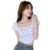 Women’s Short Sleeve T-Shirt Irregular Slim Sexy Expose Navel Square Collar T-Shirt