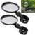 2pcs Adjustable Rearview Mirror Rotate Bicycle Auxiliary Handlebar Mount Wide-Angle Convex Cycling Rear View Mirrors Accessories