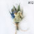 1pc Mini Natural Dry Flowers Bouquet Boutonnieres Groomsmen Buttonholes Bridesmaid Flower Corsage Brooch Christmas Wedding Decor