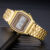 Fashion Digital Men’s Watches Luxury Stainless Steel Link Bracelet Wrist Watch Band Business Electronic Male Clock Reloj Hombre