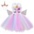 Princess Girls Unicorn Tutu Dress Outfits Pastel Flower Baby Girl Birthday Party Dresses Tulle Kids Halloween Cosplay Costumes