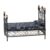 Miniature Bedroom Metal Bed With Mattress Black