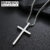 Bravego Titanium Steel Cross Pendant Necklace Men Fashion Necklace